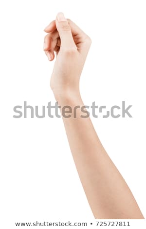 Stockfoto: Female Hand Holding Help Sign