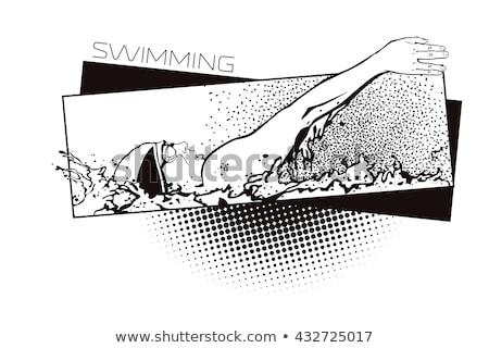 Stock photo: Freestyle Backstroke Swimmers Vector Illustration