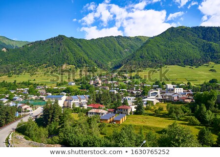 Сток-фото: View Of The City Of Mestia Georgia