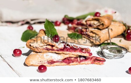 Stok fotoğraf: Shortbread Biscuits With Cherry Filling