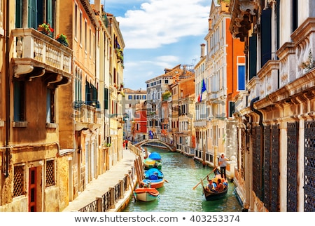 ストックフォト: Channel In Venice Italy Old Town With Beautiful Buildings