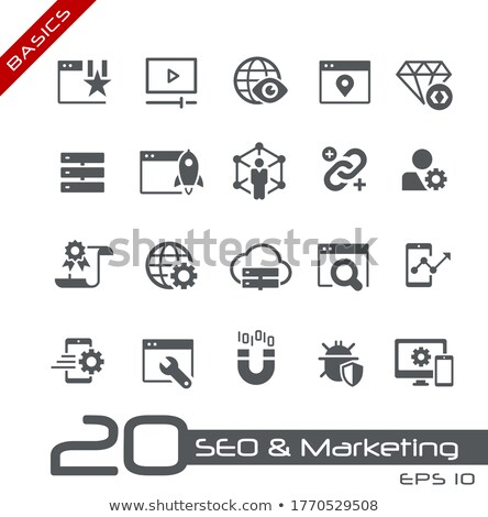 Seo Digital Martketing Icons 2 Of 2 Basics Foto stock © Palsur