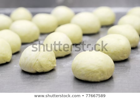 Stockfoto: Ball Dough On The Tray In Nice Arrangement