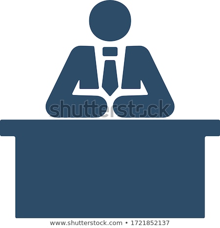 Сток-фото: Businessman Sitting Behind Desk