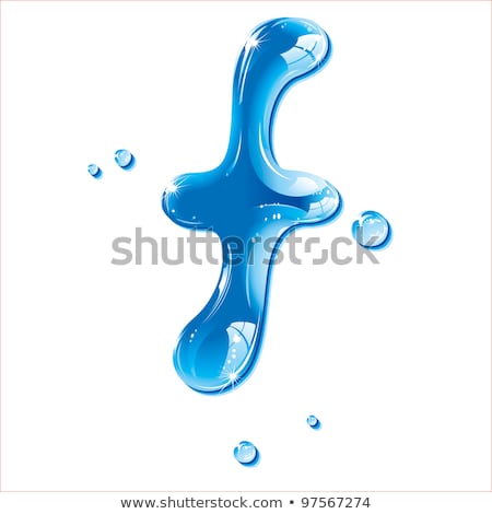 Zdjęcia stock: Abc Series - Water Liquid Alphabet - Small Letter F  