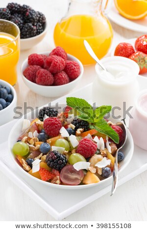 Stock photo: Fruit Salad And Orange Juice