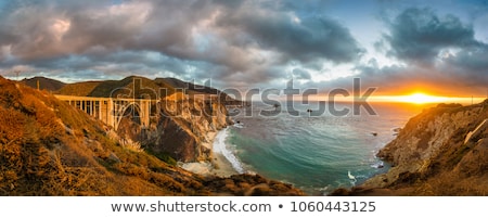 Zdjęcia stock: California Beach In Big Sur In Monterey County Route 1