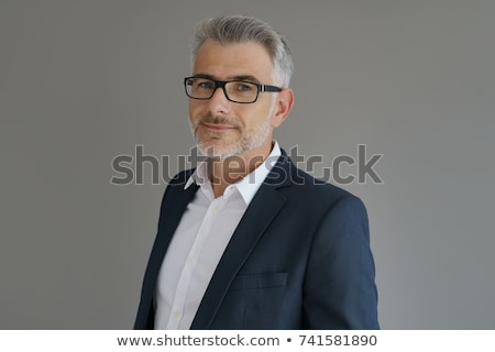 Foto stock: Old Business Man Smiles