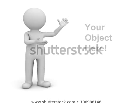Foto stock: 3d Man Pointing