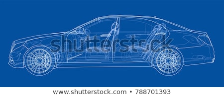 Wire Frame Car [[stock_photo]] © cherezoff