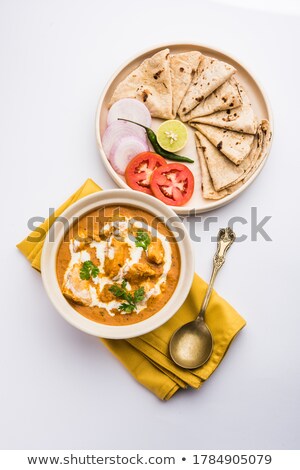 Foto stock: Fresh Ingredients For Cooking Chicken Curry Sauce Closeup