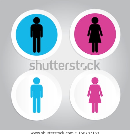 Сток-фото: Restroom Symbol Male Female And Wheelchair Handicap Icon