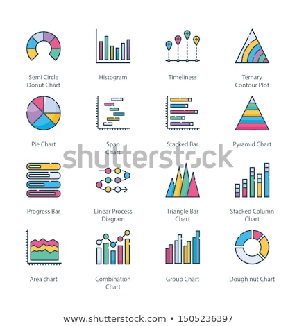 Stock fotó: Doodle Graph Icons Set