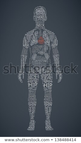 Stockfoto: Kidney Shape Wordcloud Wordtag