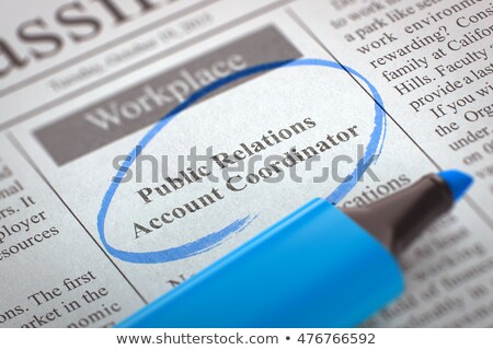 Stock foto: Job Opening Public Relations Account Coordinator 3d Illustration