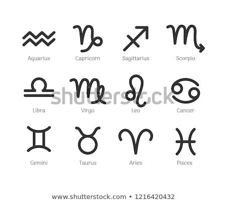 Foto stock: Star Signs Astrology Zodiac Horoscope Icon Set