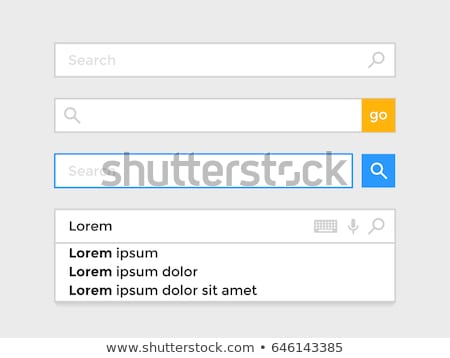 Foto d'archivio: Search Bar Field Vector Search Engine Browser Window Template Pop Up List Search Results Element