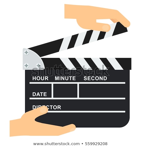 ストックフォト: Movie Clapper Board Vector Cartoon Illustration