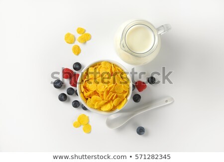 Stockfoto: Healthy Breakfast With Corn Flakes And Berries