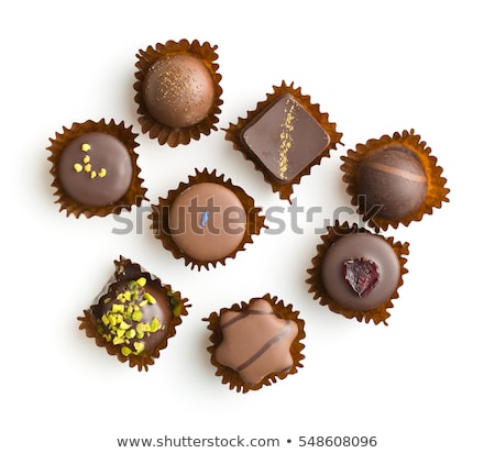 Stock photo: Gourmet Chocolate Bonbons Isolated On White Background