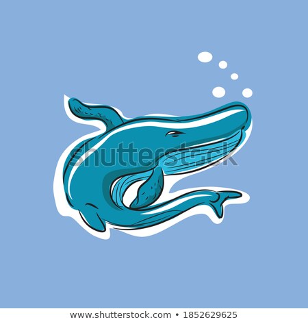 Stock foto: Blue Fish Vertebrate Animal Vector Illustration