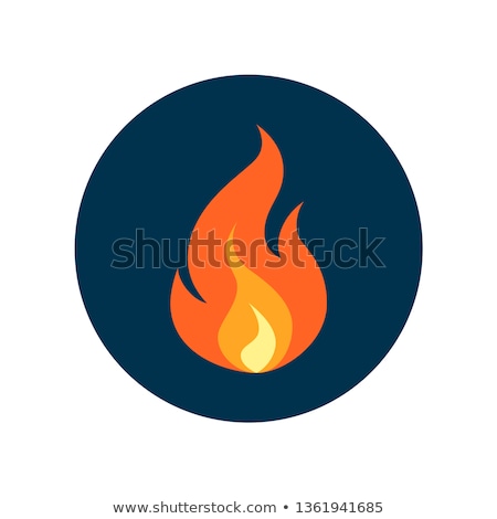 Stockfoto: Blue Fire Icon Flat Fire Flame Vector Illustration Blue Flame Or Campfire Isolated On White