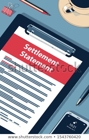 Contract Form Concept - Vector Halftone Isometric Illustration Stock foto © Tashatuvango