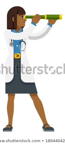Stockfoto: Telescope Spyglass Doctor Concept