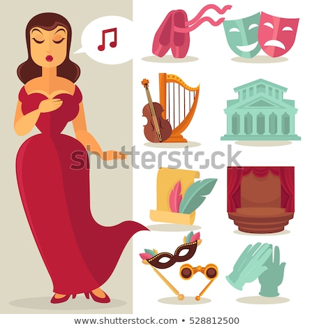 Zdjęcia stock: Set Of Theatre Acting Performance Icons