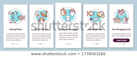 Zdjęcia stock: Healthy Eating Habits Vector Colorful Banner Template