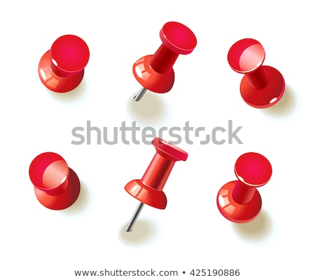 Stock foto: Thumbtack Push Pin Office Business Tool Color Vector