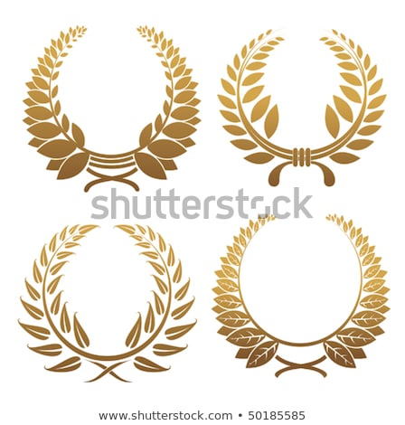 Foto d'archivio: Set Of Crown Laurel Wreaths Vector Version Also Available In Gallery