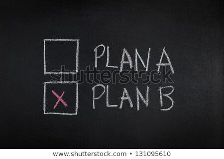 Stok fotoğraf: Plan A And Plan B Written On A Blackboard Background