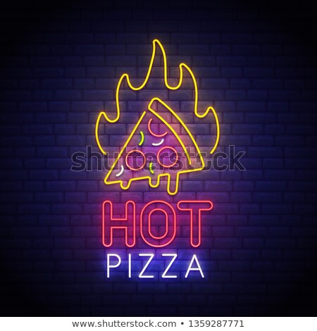 Stok fotoğraf: Italian Cuisine Neon Sign