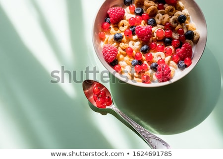 Сток-фото: Deliscious Healthy Breakfast With Flakes And Fruits Isolated