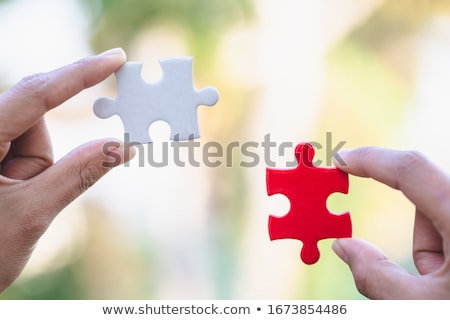 Foto stock: Jigsaw Puzzle Solution