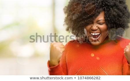 Stock photo: African American Black Woman With Big Hair