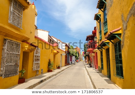 Zdjęcia stock: Colonial Alley In Cartagena