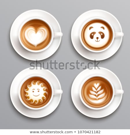 Stockfoto: Cup Of Latte Art Coffee Heart Symbol