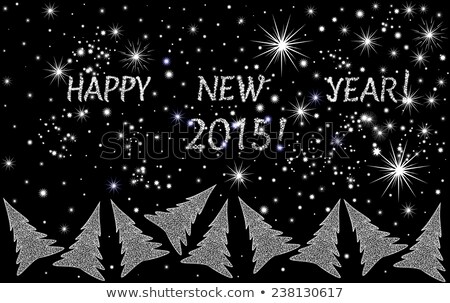 Stock photo: Icy Cold Merry Christmas And Happy New Year Card With Text