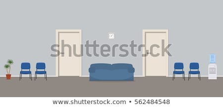 Stok fotoğraf: Flat Illustration Of Office Doors