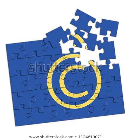 Stock foto: Legislation On Blue Puzzle