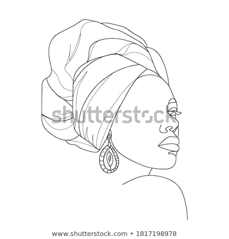 Stockfoto: African Woman Drawing