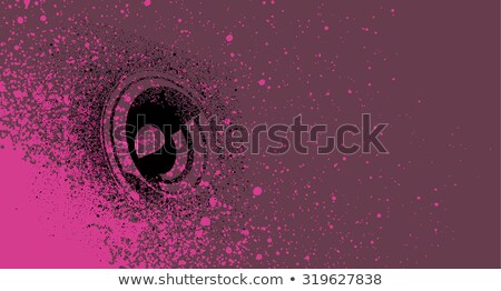Foto stock: Pink Spray Paint Template Sound System Grunge Effect