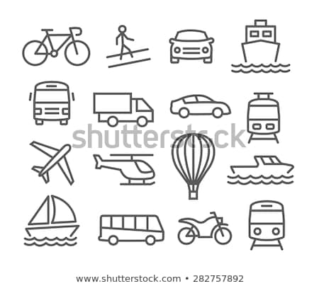 Stockfoto: Helicopter Line Icon