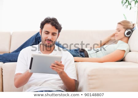 Zdjęcia stock: Cheerful Girlfriends Using Tablet Computer