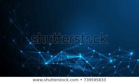 Stok fotoğraf: Dark Blue Abstract Tech Background