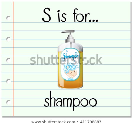 Сток-фото: Flashcard Letter S If Ro Shampoo