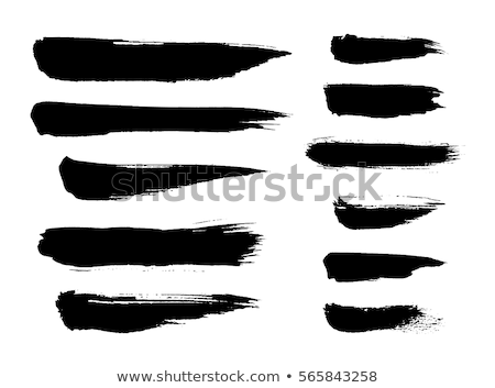 Foto stock: Vector Brush Stroke Paint Abstract On White Background Set Hand