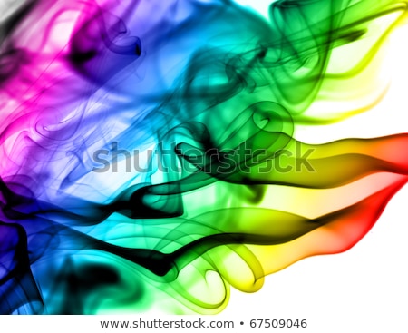 Stock photo: Abstract Color Fume Shapes On Black